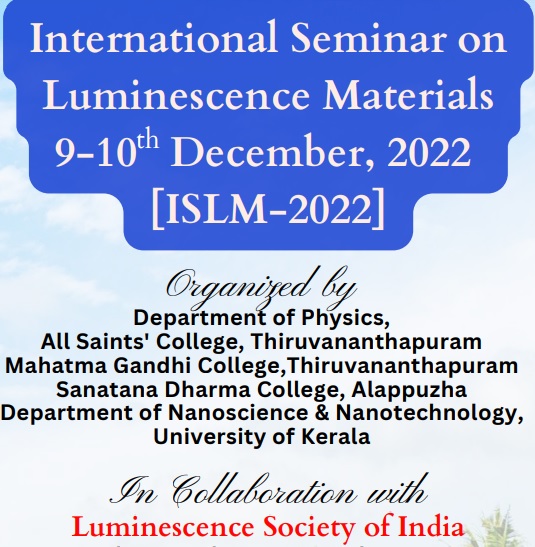 International Seminar on Luminescence Materials 9-10 December, 2022 [ISLM-2022]